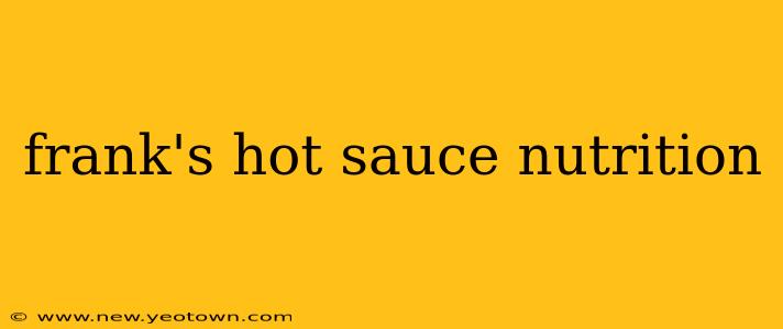 frank's hot sauce nutrition