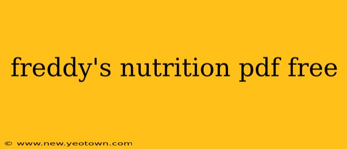 freddy's nutrition pdf free