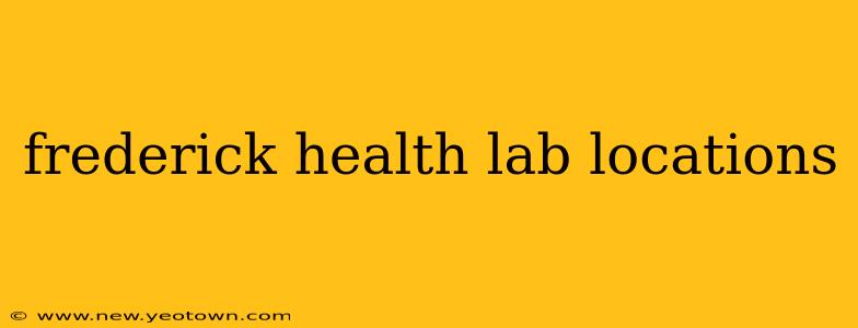 frederick health lab locations
