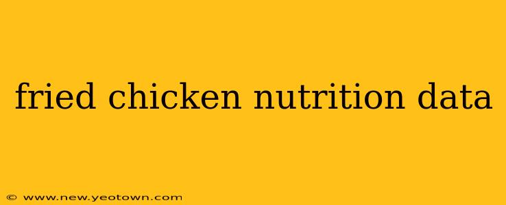 fried chicken nutrition data