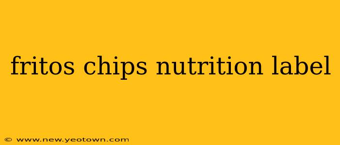 fritos chips nutrition label