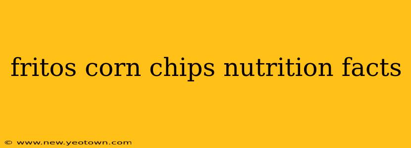 fritos corn chips nutrition facts