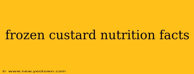 frozen custard nutrition facts