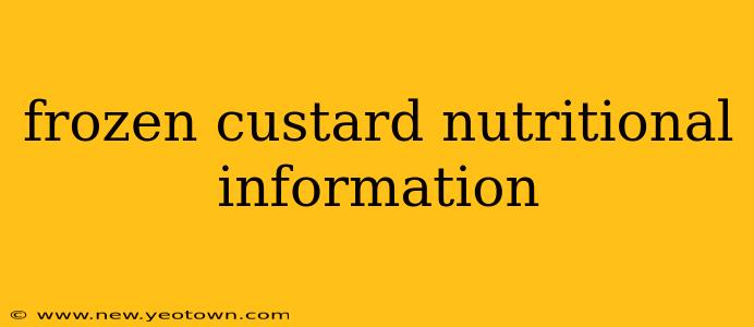 frozen custard nutritional information