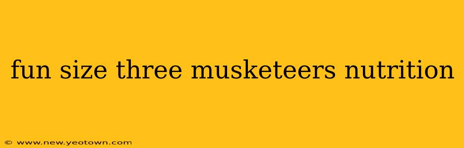 fun size three musketeers nutrition