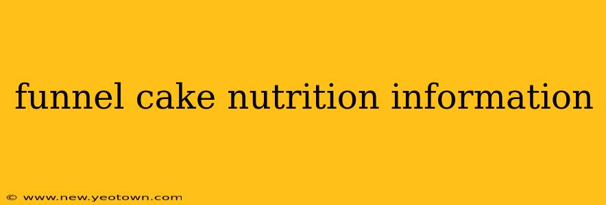 funnel cake nutrition information