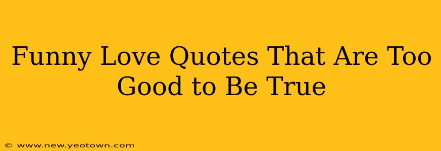 Funny Love Quotes That Are Too Good to Be True