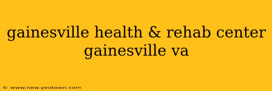 gainesville health & rehab center gainesville va