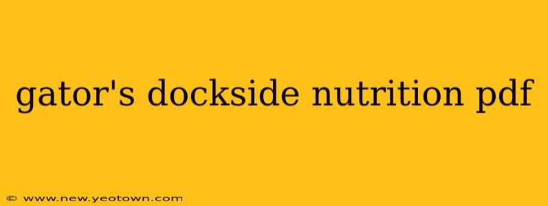 gator's dockside nutrition pdf