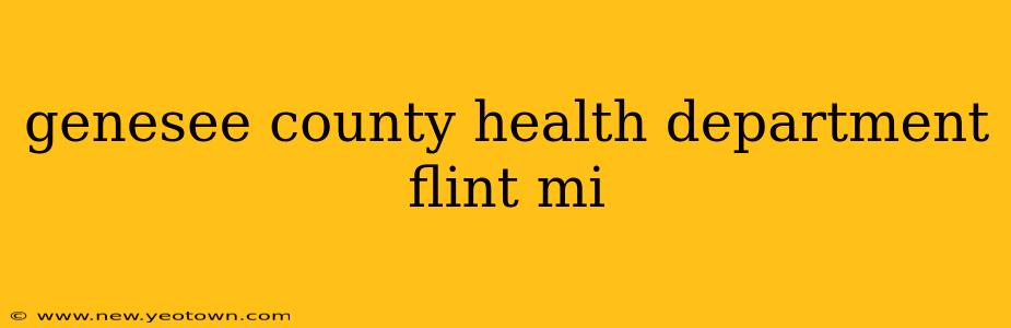 genesee county health department flint mi