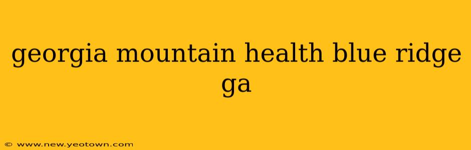 georgia mountain health blue ridge ga