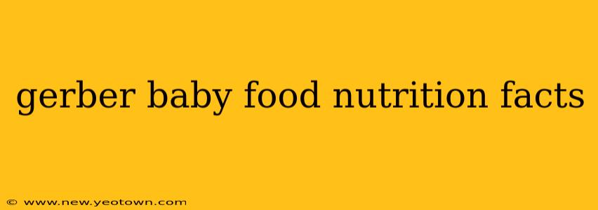 gerber baby food nutrition facts