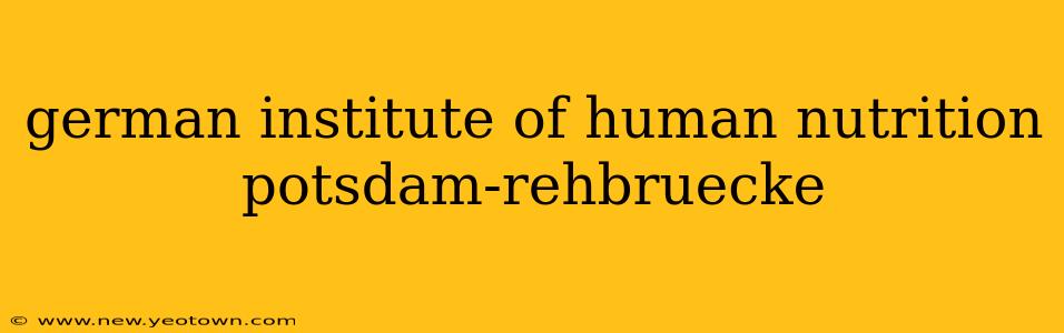 german institute of human nutrition potsdam-rehbruecke