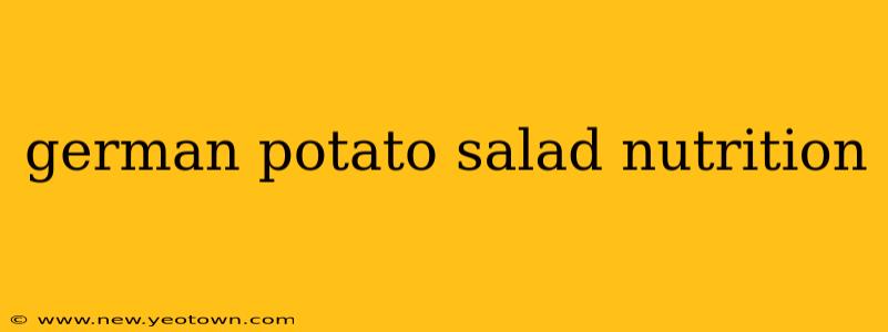 german potato salad nutrition