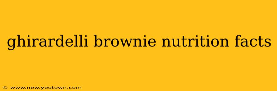 ghirardelli brownie nutrition facts