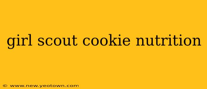 girl scout cookie nutrition