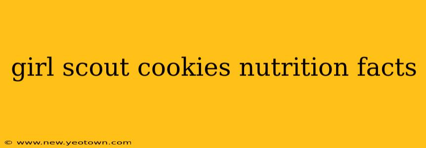 girl scout cookies nutrition facts