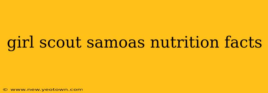 girl scout samoas nutrition facts