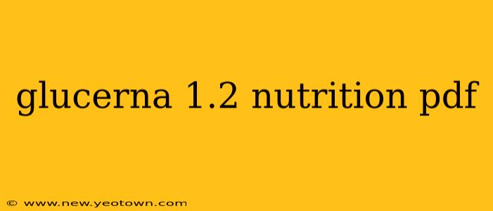 glucerna 1.2 nutrition pdf
