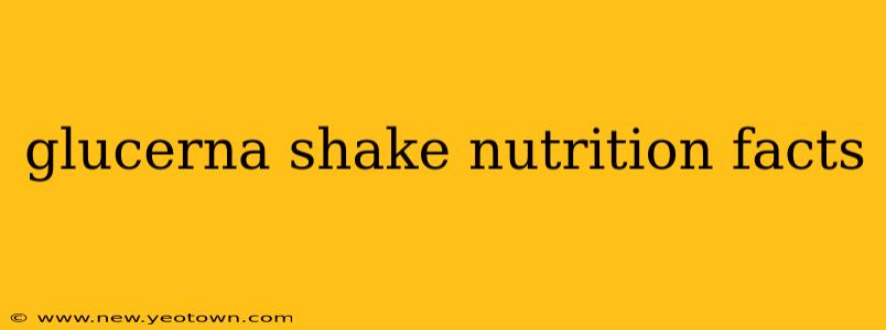 glucerna shake nutrition facts
