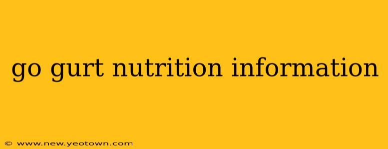 go gurt nutrition information