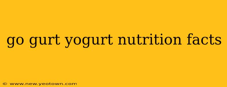go gurt yogurt nutrition facts