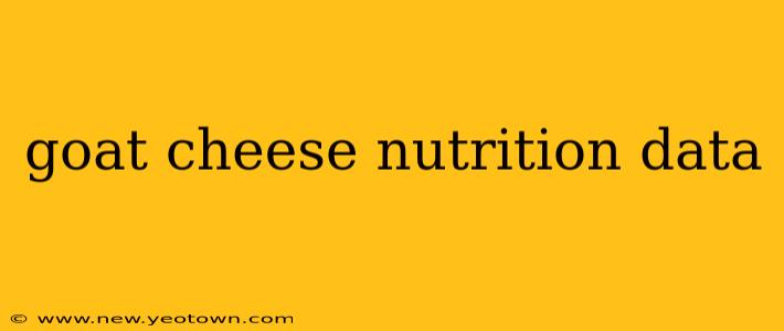 goat cheese nutrition data