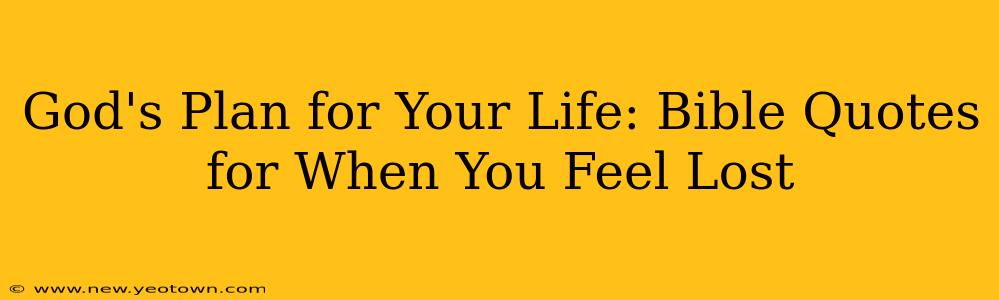 God's Plan for Your Life: Bible Quotes for When You Feel Lost