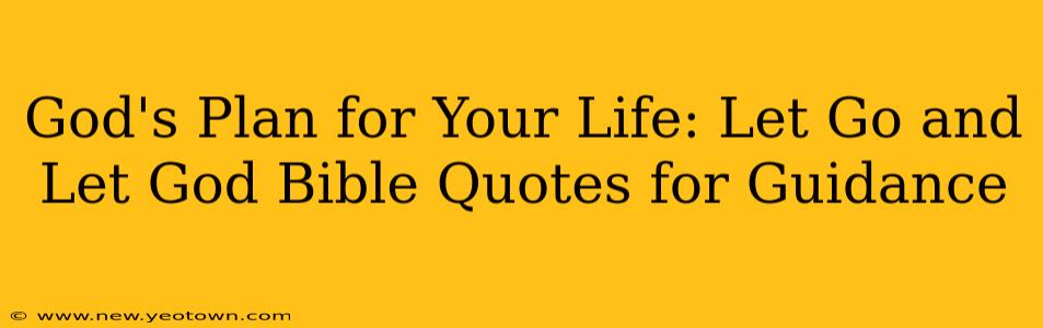 God's Plan for Your Life: Let Go and Let God Bible Quotes for Guidance