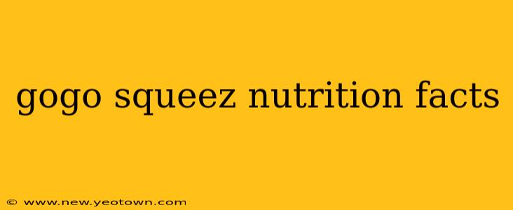 gogo squeez nutrition facts