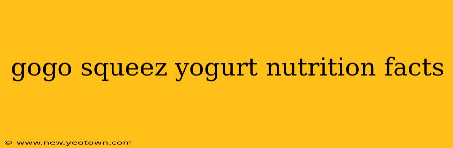 gogo squeez yogurt nutrition facts