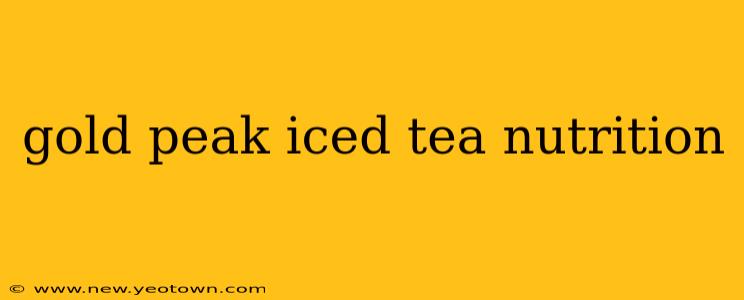 gold peak iced tea nutrition