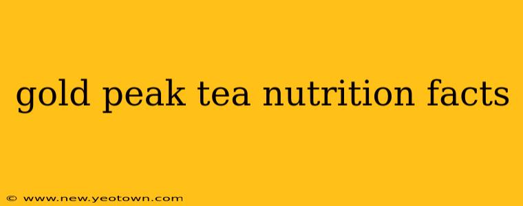 gold peak tea nutrition facts