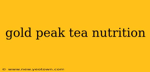 gold peak tea nutrition