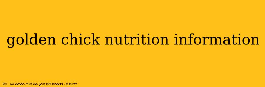 golden chick nutrition information