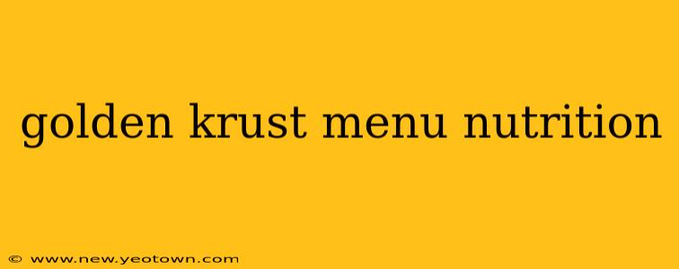 golden krust menu nutrition