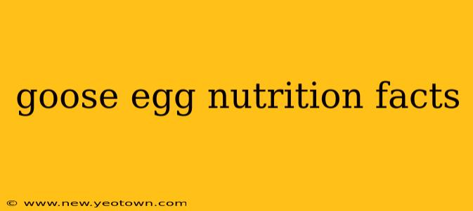goose egg nutrition facts