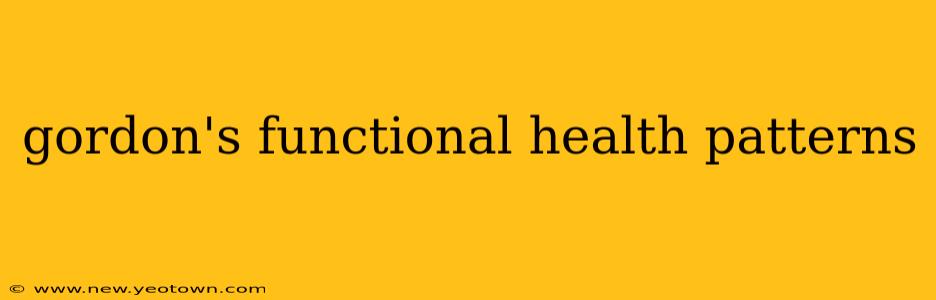 gordon's functional health patterns