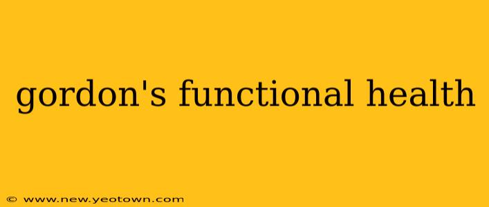 gordon's functional health