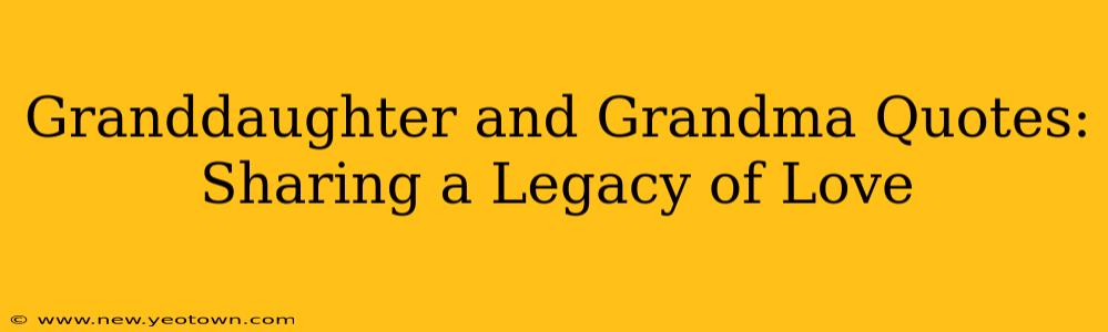 Granddaughter and Grandma Quotes: Sharing a Legacy of Love