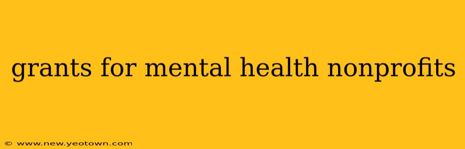 grants for mental health nonprofits