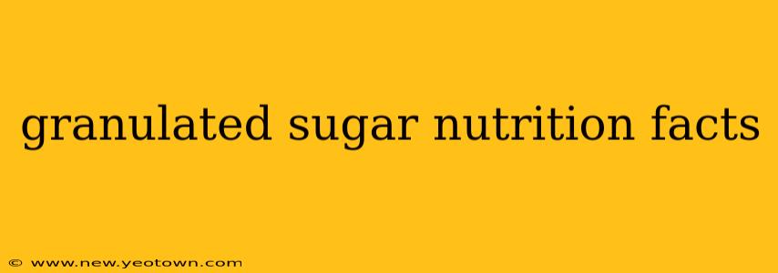 granulated sugar nutrition facts