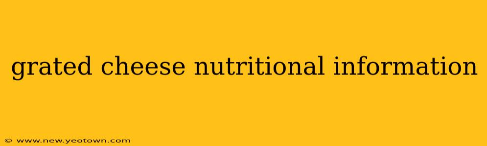 grated cheese nutritional information