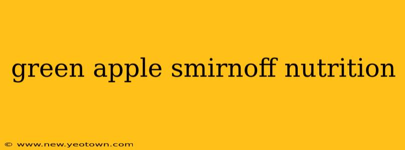 green apple smirnoff nutrition