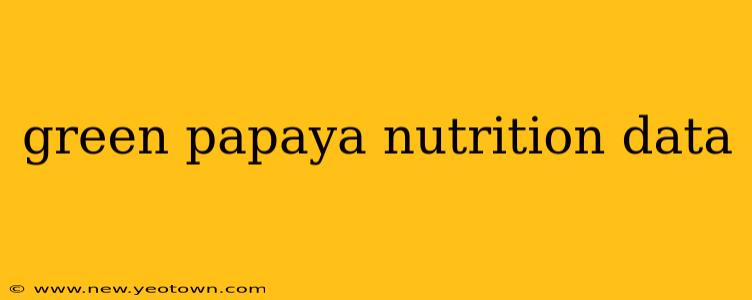 green papaya nutrition data