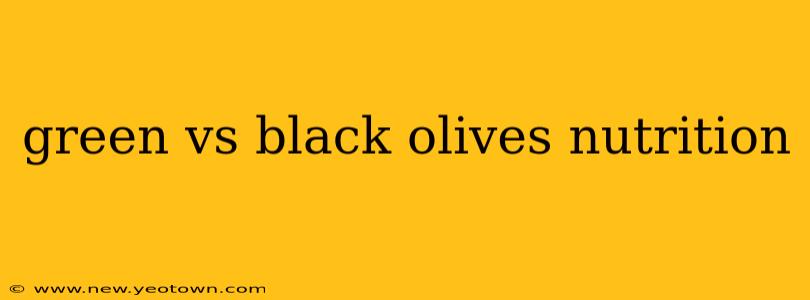 green vs black olives nutrition