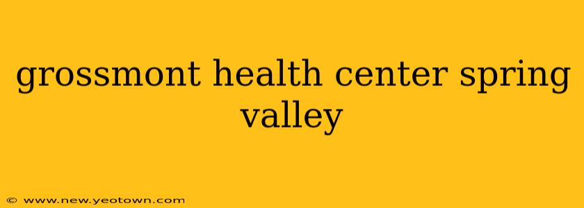 grossmont health center spring valley