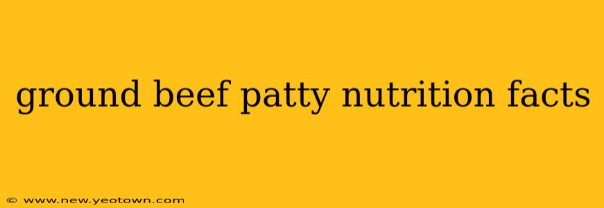 ground beef patty nutrition facts