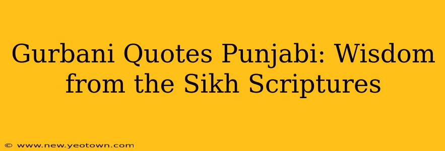 Gurbani Quotes Punjabi: Wisdom from the Sikh Scriptures
