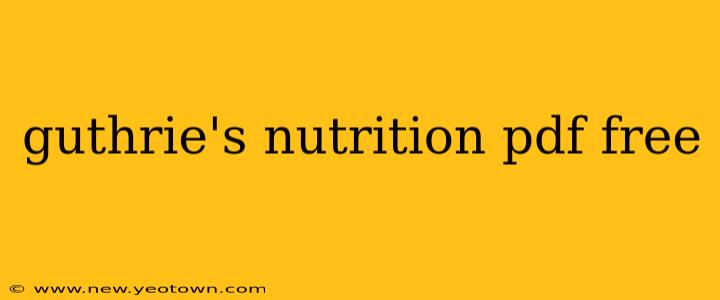 guthrie's nutrition pdf free